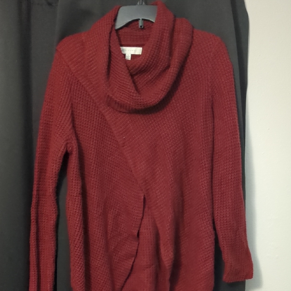 Fever Rich Burgundy Cowl Neck Sweater